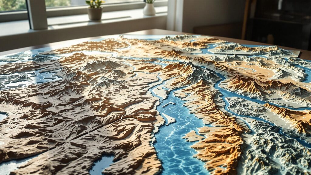 Relief Map Qt Example Physical Relief Maps - Topo Streets