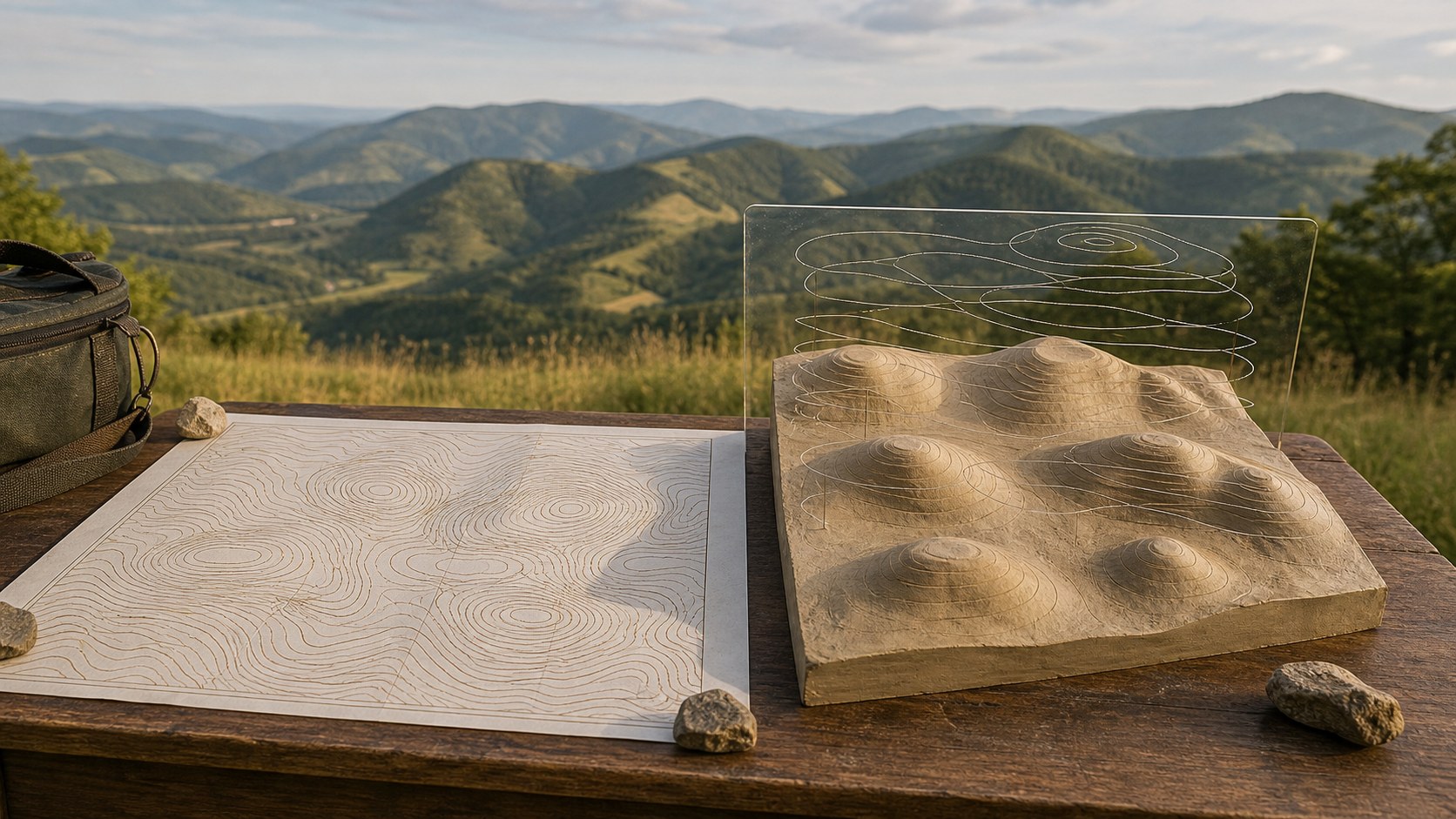 Featured image for The Science Behind Contour Lines showing topographic map reading and terrain context