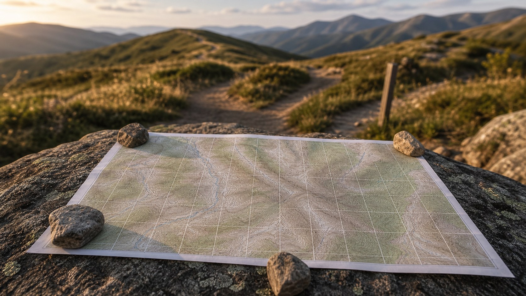 Featured image for How to Use a Map Grid for Navigation showing topographic map reading and terrain context