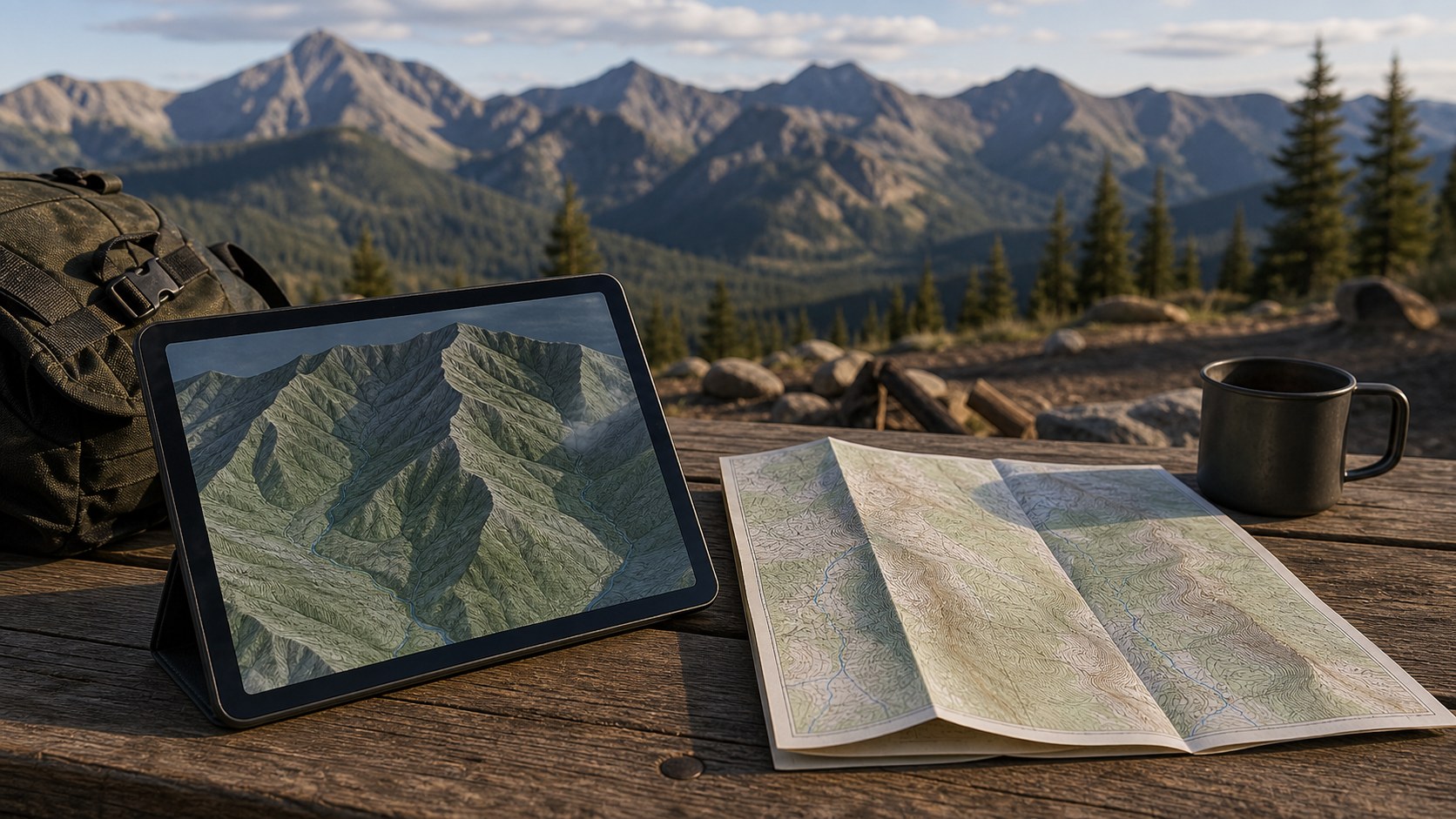 Featured image for Comparing Modern Digital vs. Paper Topographic Maps showing topographic map reading and terrain context