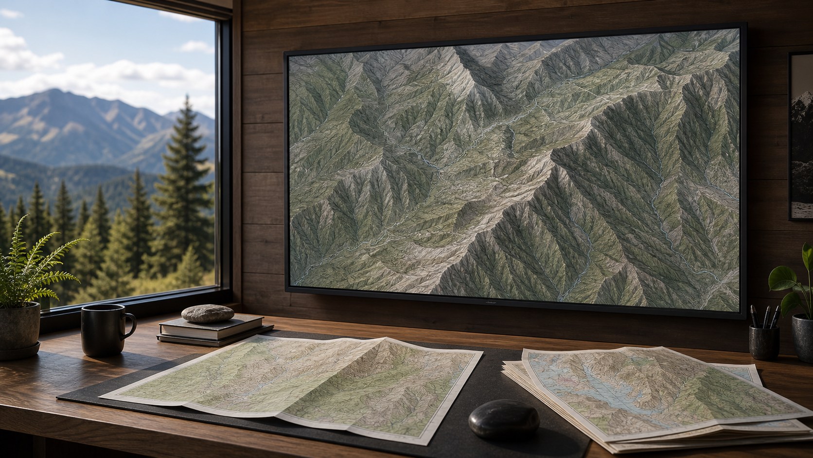 Featured image for Top 10 Online Resources for Free Topographic Maps showing topographic map reading and terrain context
