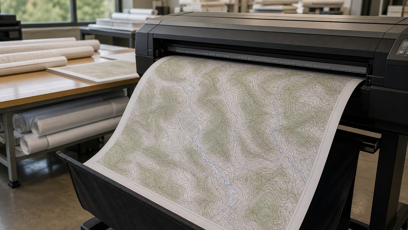 Featured image for How to Print Large-Format Topographic Maps showing topographic map reading and terrain context