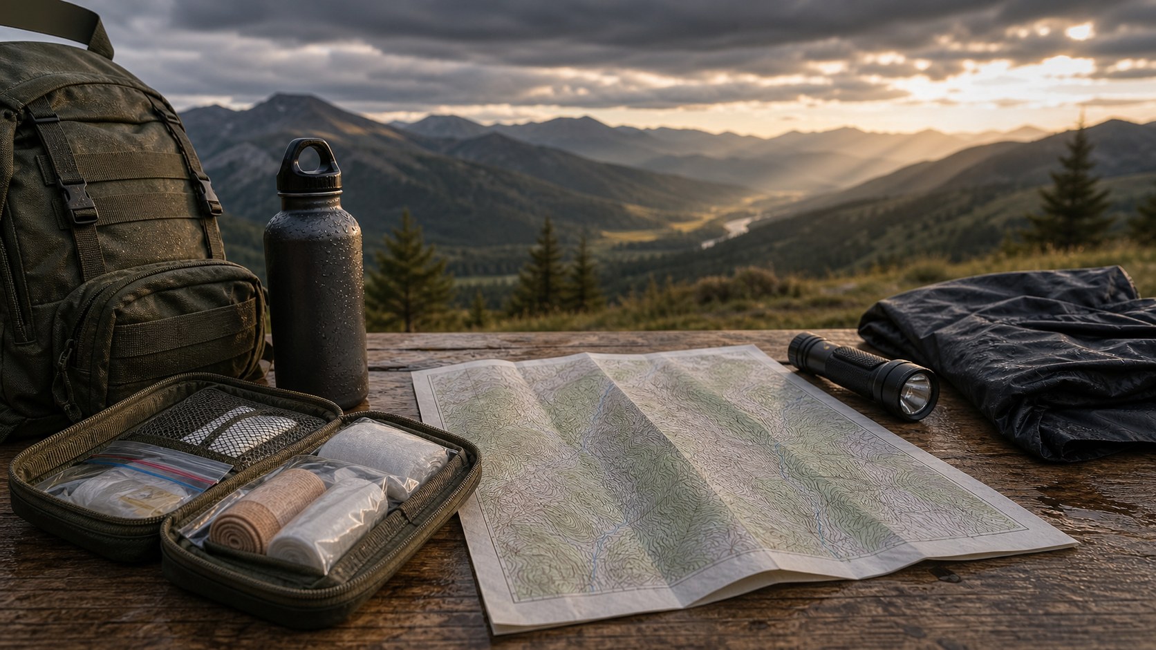 Featured image for How to Prepare for Emergencies Using Topographic Maps showing topographic map reading and terrain context