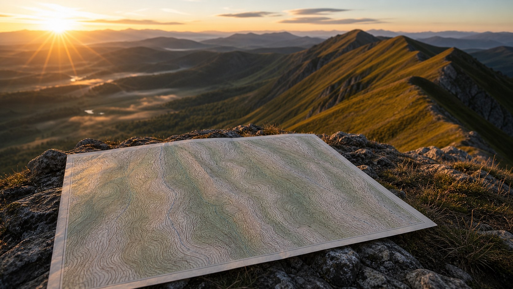 Featured image for How to Spot Ridges and Valleys on Topographic Maps showing topographic map reading and terrain context