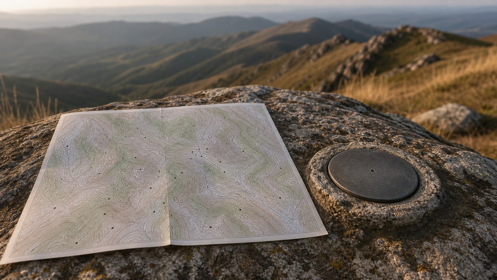 Featured image for The Role of Benchmarks and Spot Elevations showing topographic map reading and terrain context
